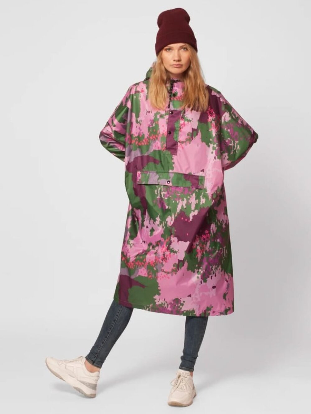 Rainkiss Rain Poncho – Spring Camo Print | Waterproof & Packable